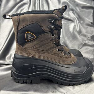 Kamik Men's Boots Size 9 Pedigree Safety Toe Work‎ Removable Liners Winter Brown